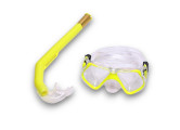 Набор для плавания взрослый Sportex маска+трубка (ПВХ) E41232 желтый