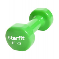 Гантель виниловая, 1,5 кг Star Fit Core DB-101 зеленый