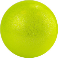 Мяч для художественной гимнастики однотонный d19см AGP-19-03 ПВХ, желтый с блестками