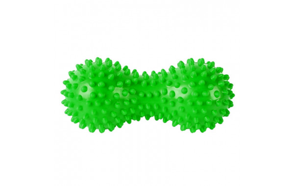 Массажер двойной мячик с шипами (ПВХ) B32130, зеленый 600_380