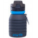 Бутылка для воды складная Pro Star Fit с карабином FB-100 серый 75_75