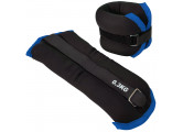 Утяжелители (2х0,3кг) Sportex ALT Sport нейлон, в сумке HKAW101-A черный с синий окантовкой