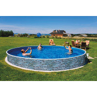 Морозоустойчивый бассейн Azuro Stone круглый 3,6х1,2 м Comfort