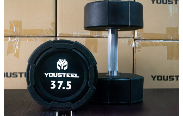 Гантель EVO 37,5кг полиуретановая YouSteel 600_380