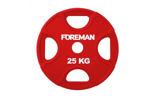 Диск олимпийский обрезиненный Foreman PRR, 25 кг PRR-25KG Красный 600_380