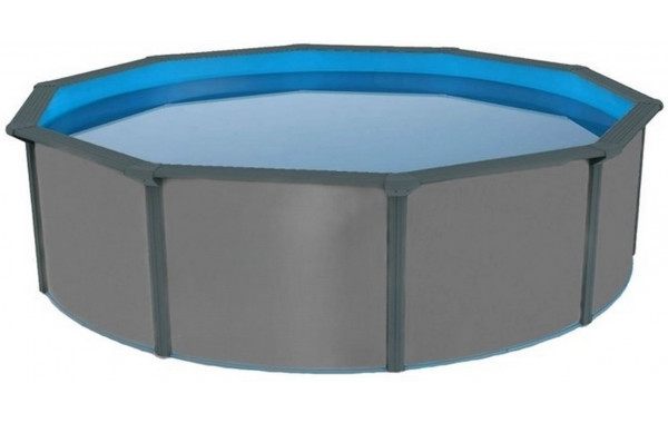 Морозоустойчивый бассейн круглый 460x130см Poolmagic Anthracite  комплект оборудования Premium 550010 600_380