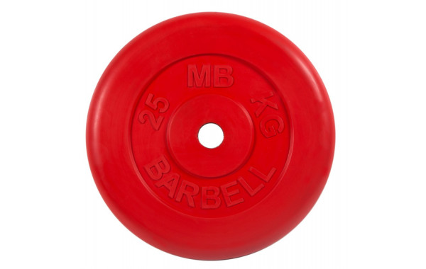Диск обрезиненный d26мм MB Barbell MB-PltC26-25 25 кг красный 600_380