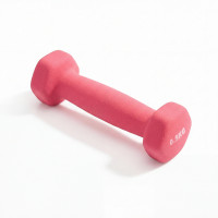 Гантель неразборная гексагональная неопрен 0,5 кг VictoryFit VF-DHN005 розовый