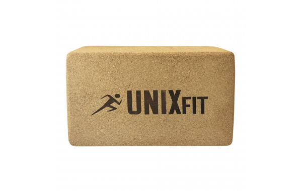 Блок для йоги и фитнеса пробковый 22,5х15х7,5см UnixFitt YBU200GCR 600_380