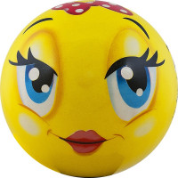 Мяч детский Palmon Funny Faces DS-PP 203 D=12 см, желтый