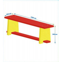 Скамейка для детского сада цветная 1000 мм Dinamika