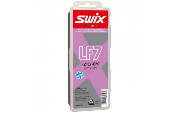 Парафин низкофтористый Swix LF7X Violet (-2°С -8°С) 180 г LF07X-18 600_380