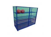 Стеллаж для хранения мячей и инвентаря Spektr Sport передвижной металлический (сетка) цельносварной