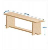 Скамейка гимнастическая 1000мм (фанерная) ножки фанера Dinamika