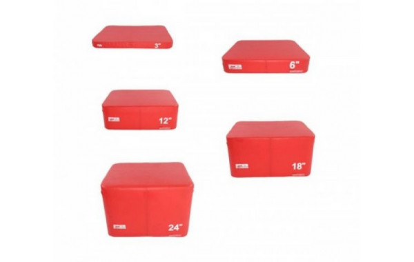 Набор плиобоксов Perform Better PB Extreme Foam Plyobox Set 5 3402 8, 15, 31, 46, 61 см, красный 600_380