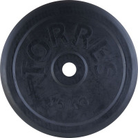 Диск обрезиненный d31 Torres PL506615 15 кг черный