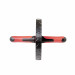Ролик гимнастический Torres металл, пластик, нескользящий протектор PL5012 красно-черный 75_75