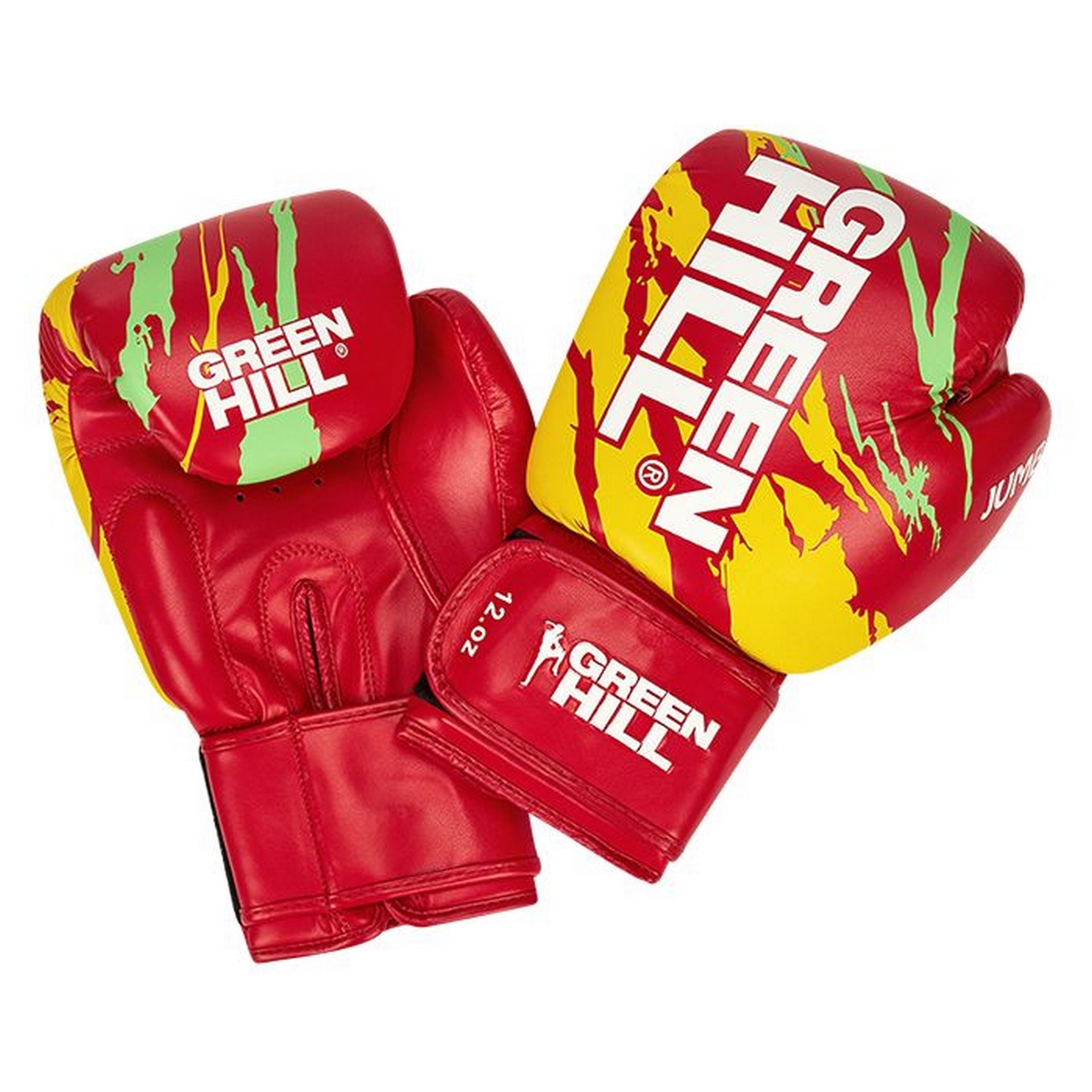 Перчатки для тайского бокса Green Hill JUMBO BGJ-2290 красно-желтый 1280_1280