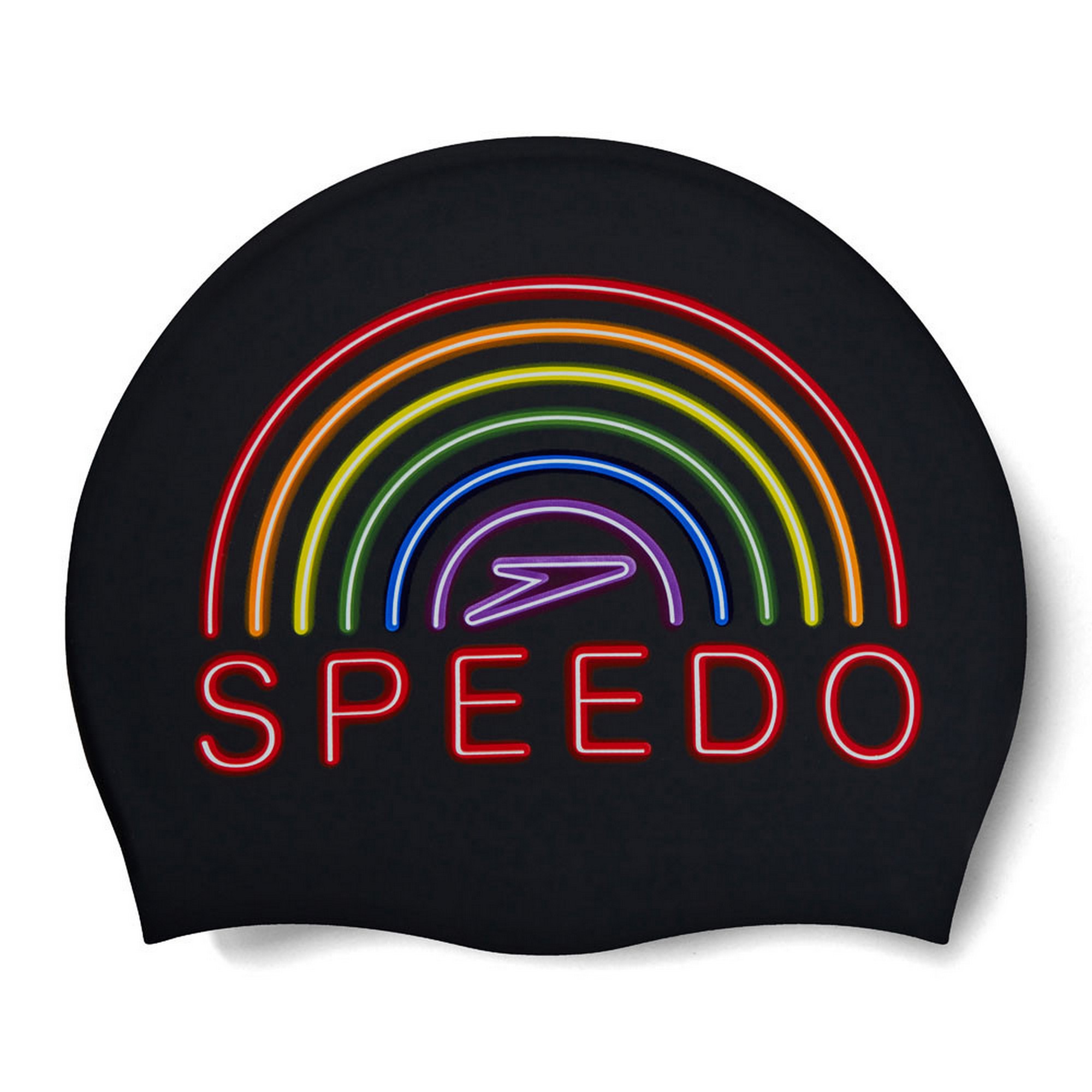 Шапочка для плавания Speedo Slogan Print Cap 8-0838516037 черно-мульти 2000_2000