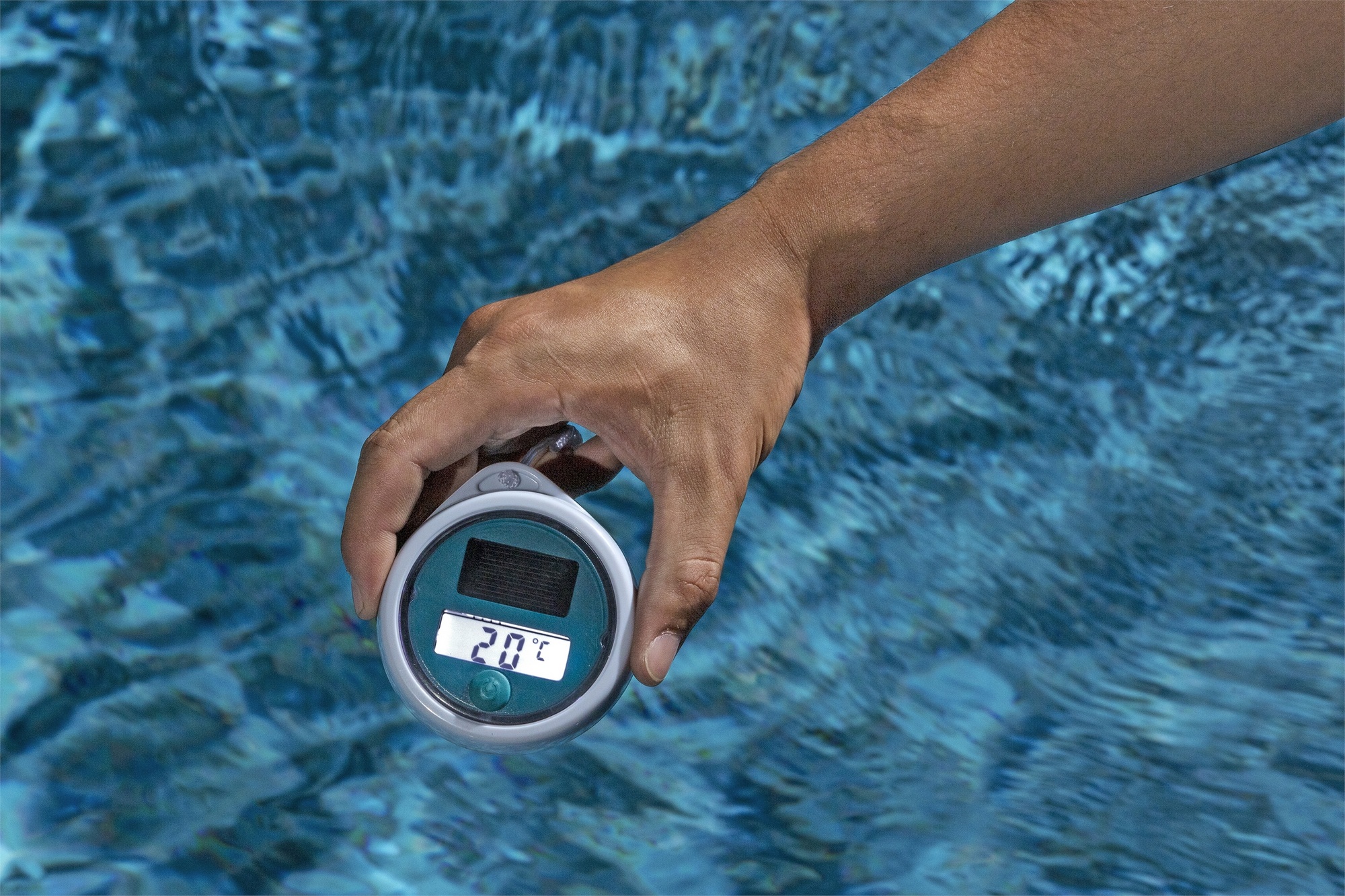Термометр, цифровой на солнечных батареях, для измерения температуры воды в бассейне Bestway 58764 2000_1333