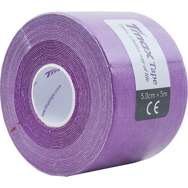Тейп кинезиологический Tmax Extra Sticky Lavender фиолетовый 800_800
