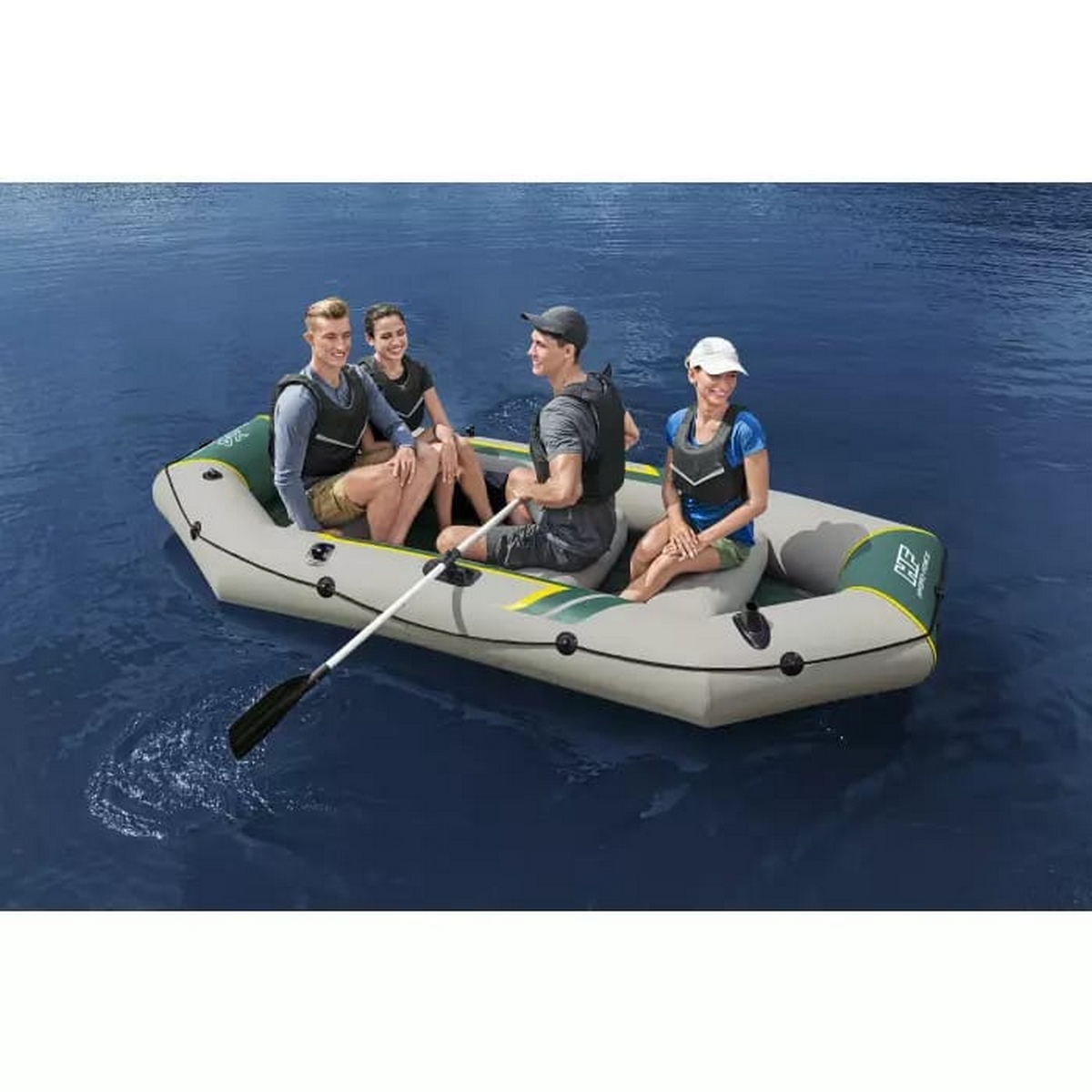 Надувная лодка 320х148х47см вёсла , насос 62086, до 500кг Bestway Ranger Elite X4 Raft Set 65157 1200_1200