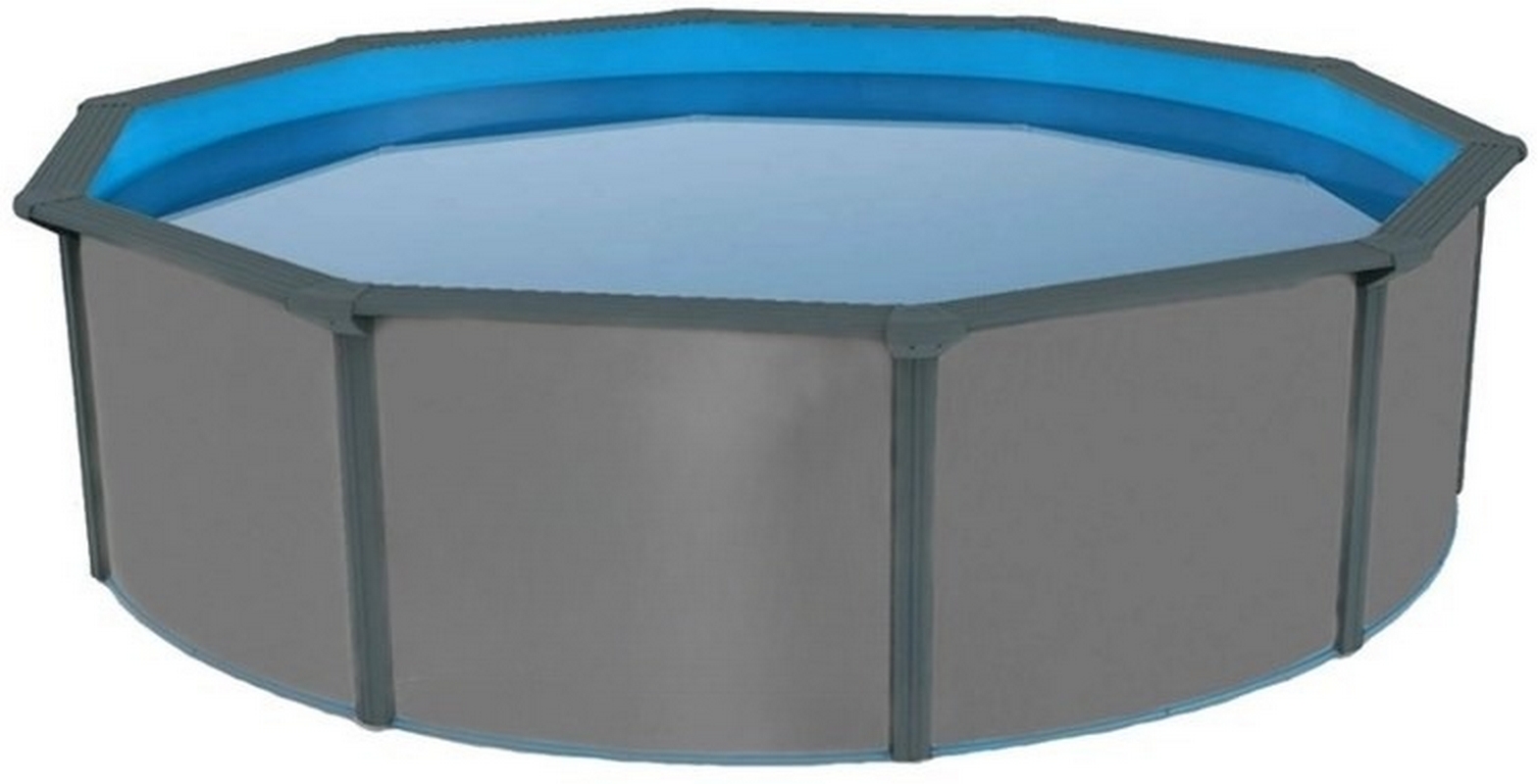 Морозоустойчивый бассейн круглый 460x130см Poolmagic Anthracite  комплект оборудования Premium 550010 1568_800