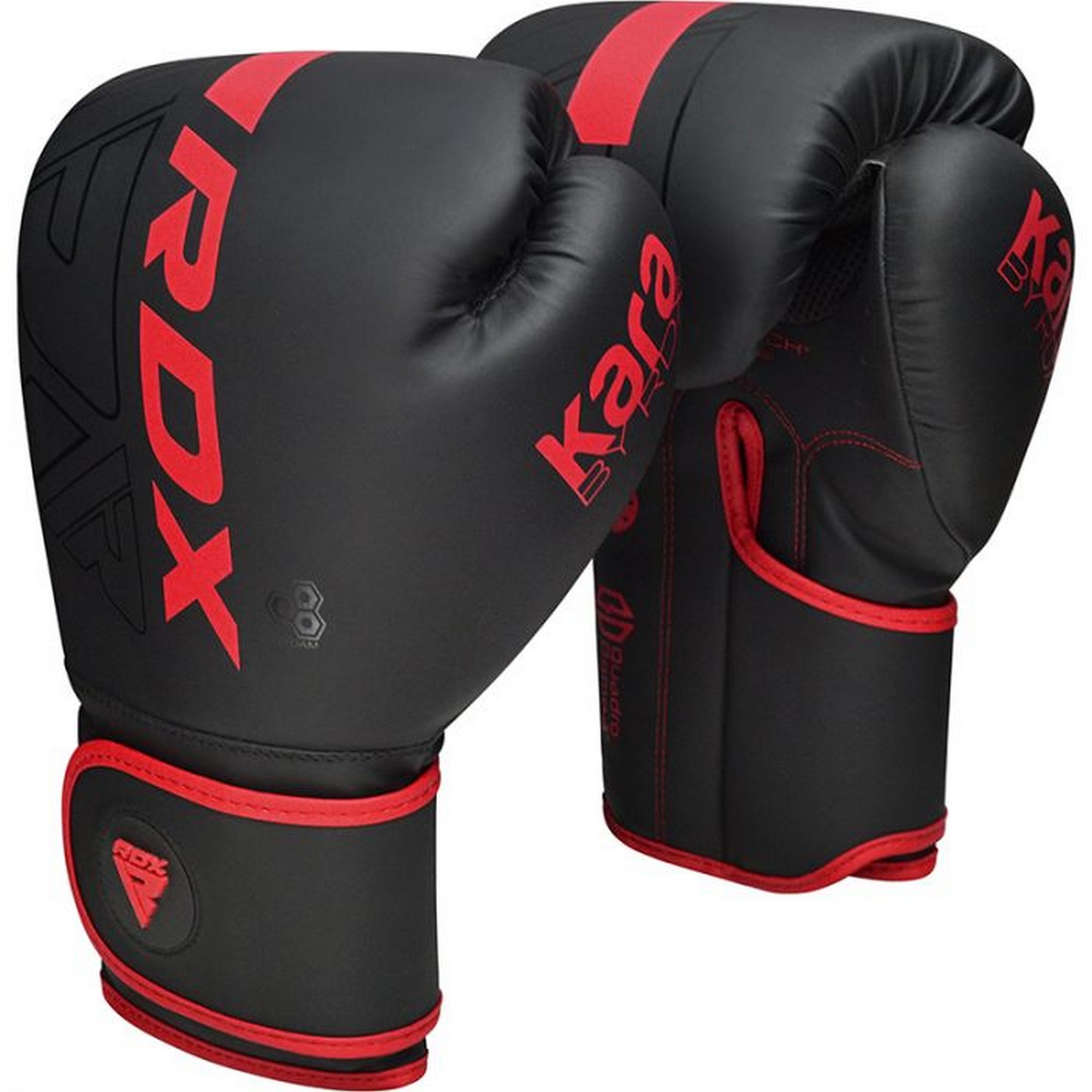 Перчатки тренировочные RDX BGR-F6MR-16OZ черный\красный матовый 2000_2000