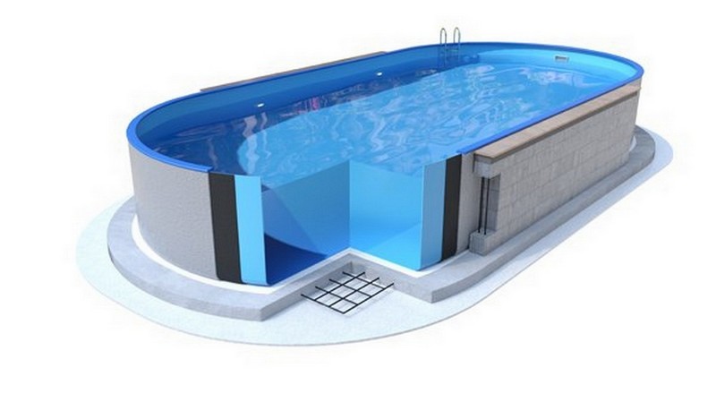 Морозоустойчивый бассейн овальный 800х416x150см Mountfield Ibiza 3EXB0081[3BZA1073] голубой 800_449