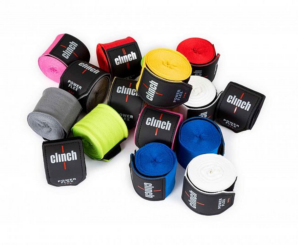 Бинты боксерские 350см Clinch Boxing Hand Wrap Power Flex C239 белый 976_800
