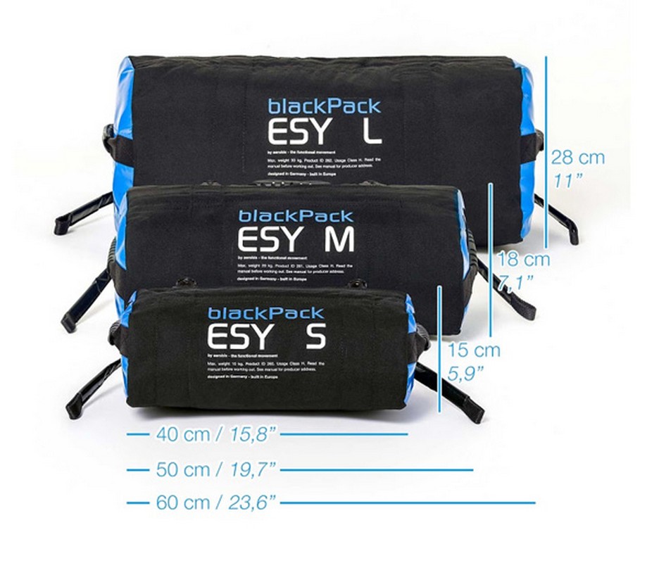 Мешок-отягощение для песка Aerobis blackPack ESY L (макс. вес 30 кг), ESY-L 936_800