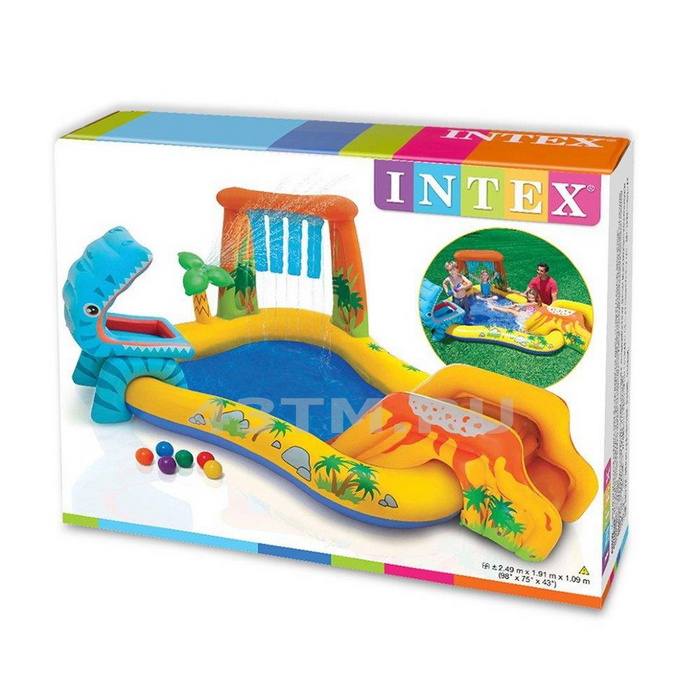 Игровой центр Intex Динозавр 249х191х109 см 57444 700_700