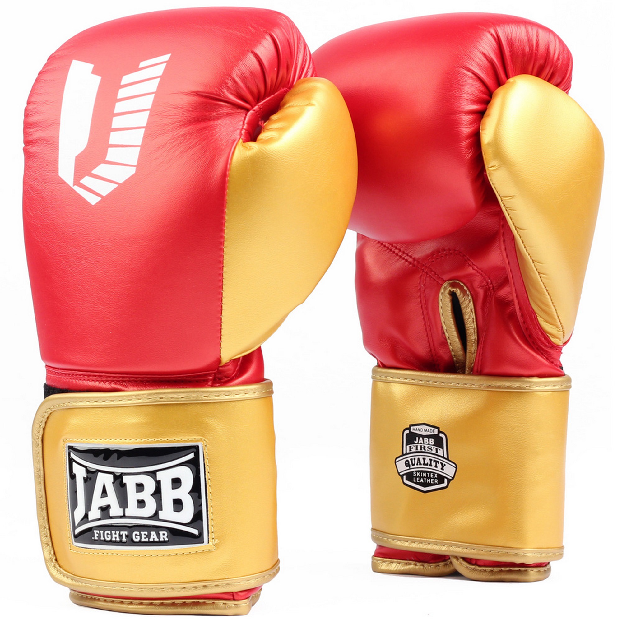 Перчатки боксерские (иск.кожа) 10ун Jabb JE-4081/US Ring красный\золото 2000_2000