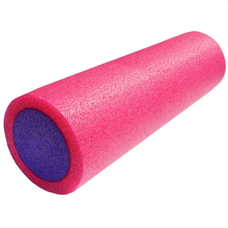 Ролик для йоги Sportex полнотелый 2-х цветный 30х15см PEF30-1 фиолетово\розовый (B34489) 800_800