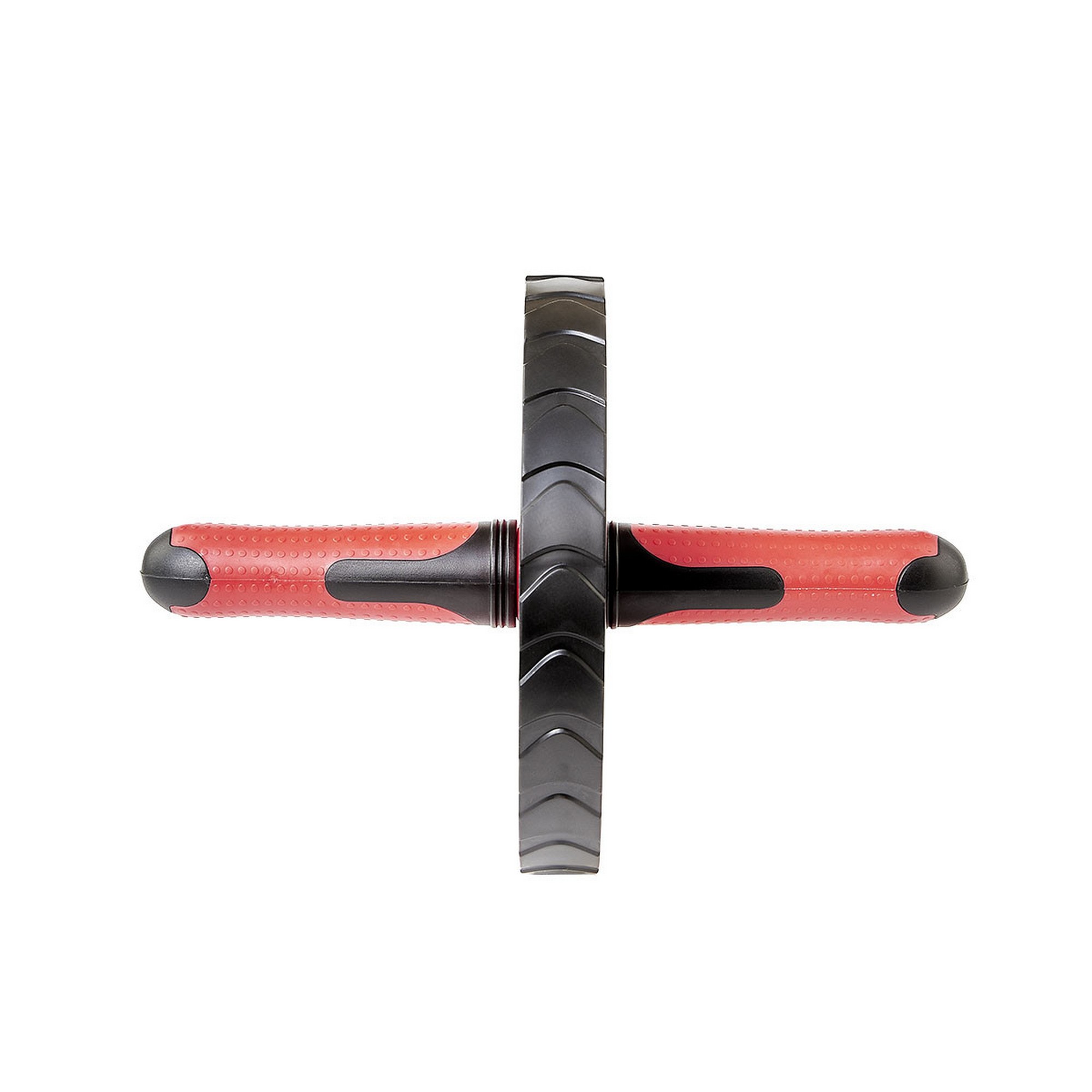 Ролик гимнастический Torres металл, пластик, нескользящий протектор PL5012 красно-черный 2000_2000