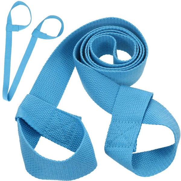 Ремень-стяжка универсальная для йога ковриков и валиков Sportex B31604 (голубой) 600_600