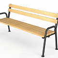 Уличная скамейка со спинкой Стандарт, длина 2000 мм Glav 14.6.3000-2000 120_120