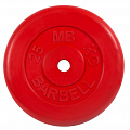 Диск обрезиненный d26мм MB Barbell MB-PltC26-25 25 кг красный 120_120