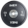 Олимпийский диск в уретане 5кг Inex PU Bumper Plate TF-P2100-05 черный\серый 120_120